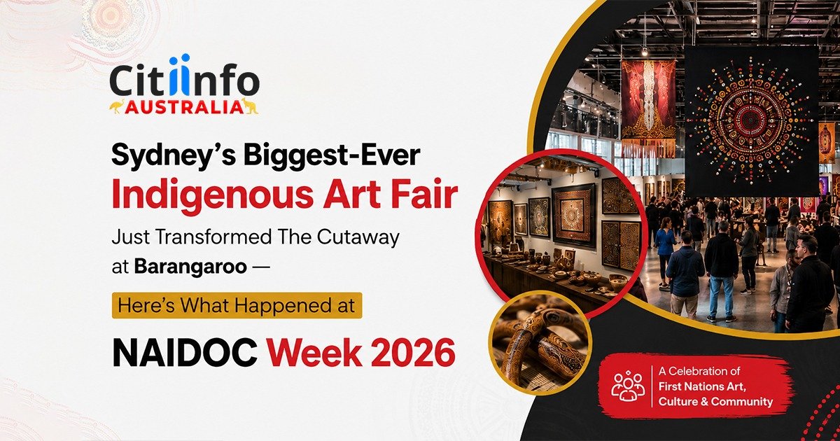 Sydney’s Biggest-Ever Indigenous Art Fair Just Transformed The Cutaway at Barangaroo — Here’s What Happened at NAIDOC Week 2026