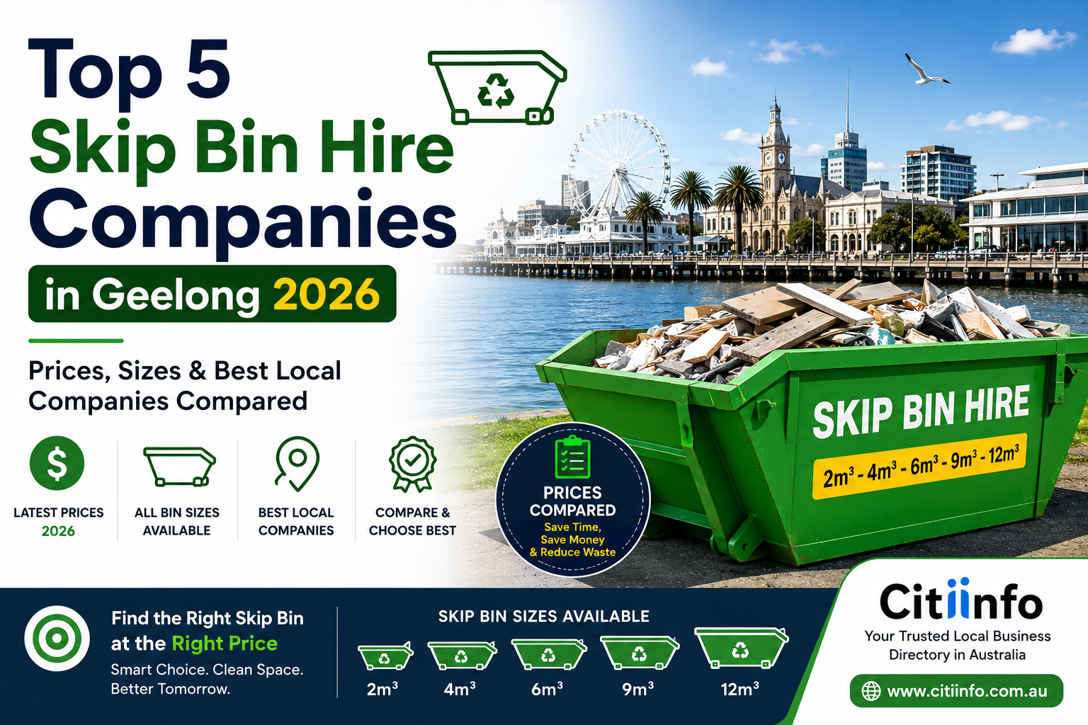 Top 5 Skip Bin Hire Companies in Geelong 2026 — Prices, Sizes & Best Local Companies Compared