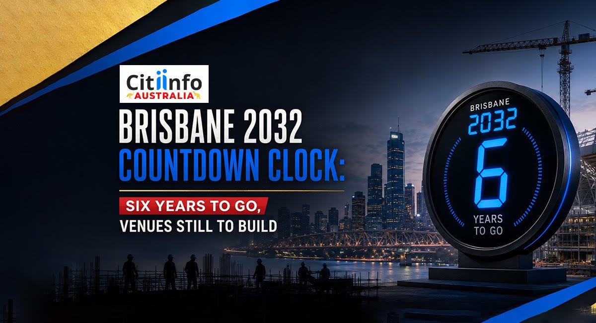 Brisbane 2032 Countdown Clock: Six Years to Go, Venues Still to Build