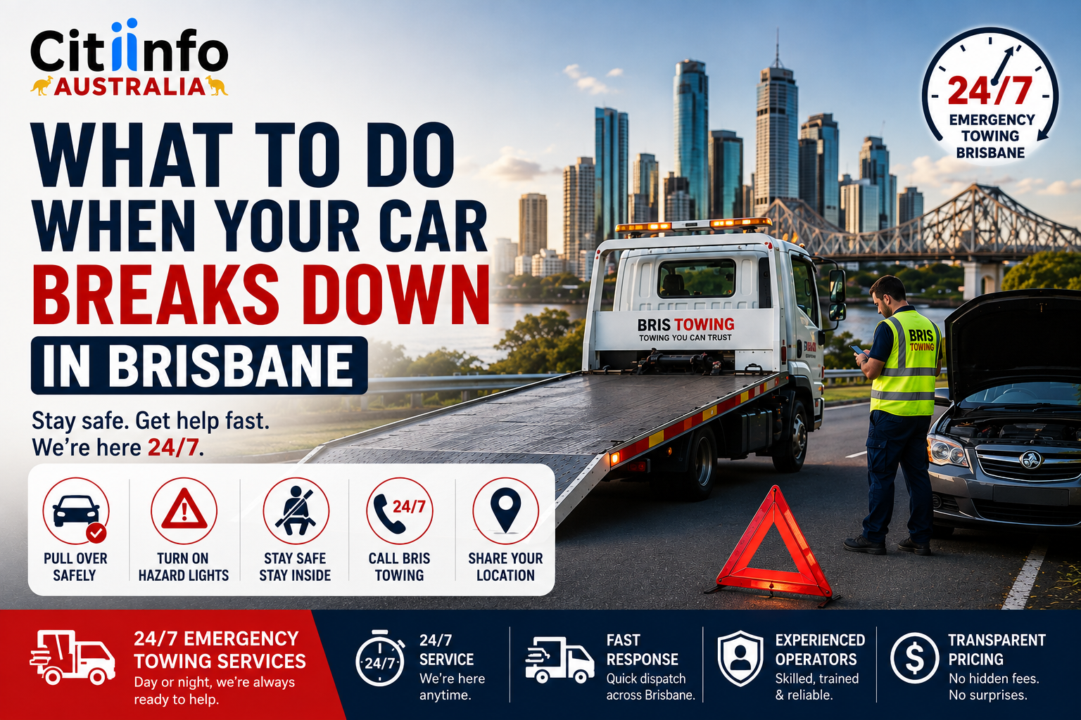 What to Do When Your Car Breaks Down in Brisbane – Bris Towing's Complete Guide